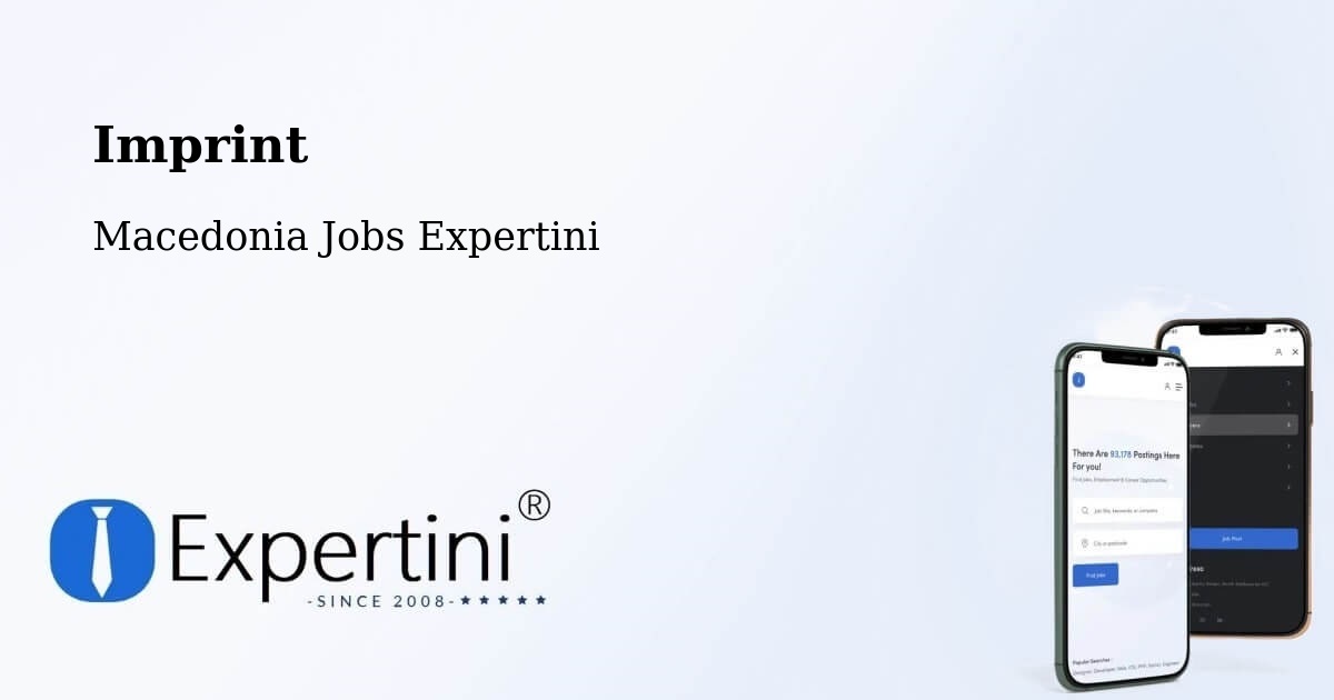 Imprint – Mešeišta - Macedonia Jobs Expertini